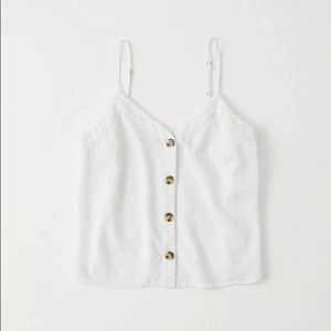 Abercrombie and Fitch White Button up tank top